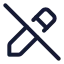 Penciloff icon with stroke standard style