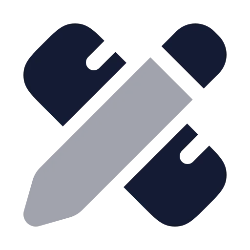 Pencil Ruler Icon in Bulk Rounded style