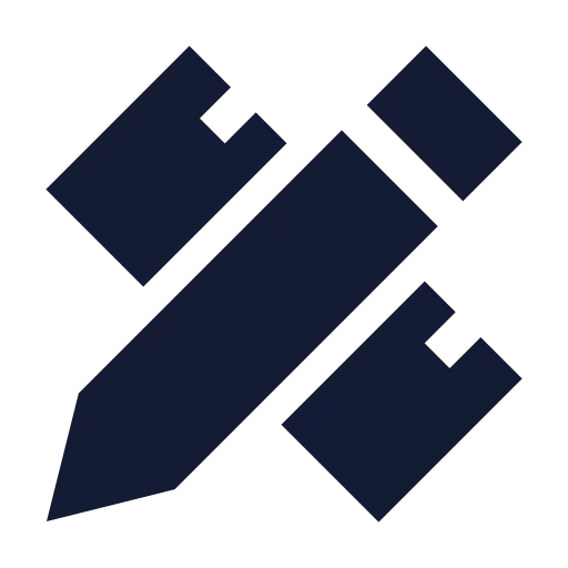 Pencil Ruler Icon in Solid Sharp style