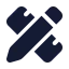Pencilruler icon with solid standard style