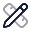 Pencilruler icon with twotone rounded style