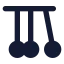 Pendulum icon with solid rounded style