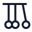 Pendulum icon with stroke sharp style
