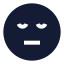 Pensive icon with solid sharp style