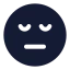 Pensive icon with solid standard style