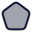 Pentagon icon with duotone rounded style