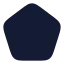 Pentagon icon with solid rounded style
