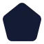 Pentagon icon with solid standard style