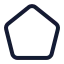 Pentagon icon with stroke standard style