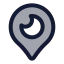 Periscope icon with duotone rounded style