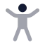 Personstanding icon with bulk rounded style