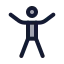 Personstanding icon with duotone standard style
