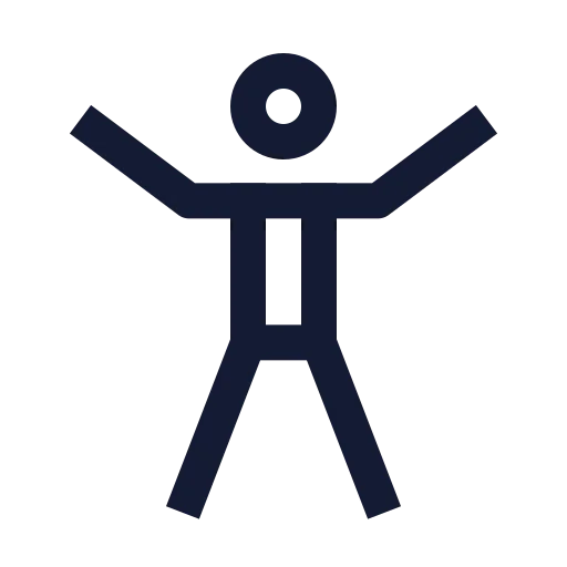 Person Standing Icon in Stroke Sharp style