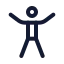 Personstanding icon with stroke standard style
