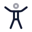 Personstanding icon with twotone rounded style