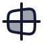 Perspective icon with duotone rounded style