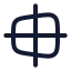 Perspective icon with stroke rounded style