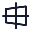 Perspective icon with stroke sharp style