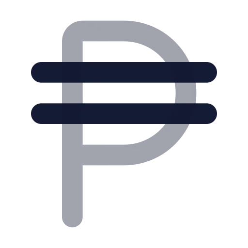 Philippine Peso Icon in Bulk Rounded style