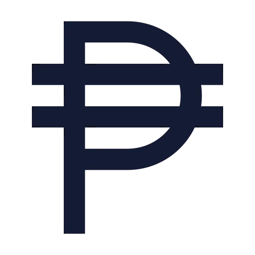 Philippine Peso Icon in Solid Sharp style