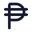 Philippinepeso icon with solid standard style