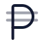 Philippinepeso icon with twotone rounded style