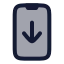 Phonearrowdown icon with duotone rounded style