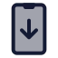 Phonearrowdown icon with duotone standard style