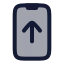 Phonearrowup icon with duotone rounded style
