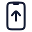 Phonearrowup icon with twotone rounded style