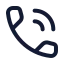Phonecall icon with stroke rounded style