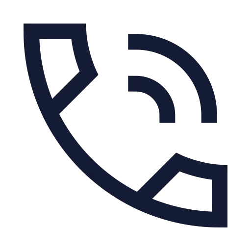 Phone Call Icon in Stroke Sharp style