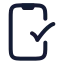 Phonecheck icon with stroke rounded style