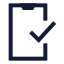 Phonecheck icon with stroke sharp style