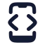 Phonedevelopermode icon with solid rounded style