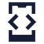 Phonedevelopermode icon with solid sharp style