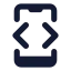 Phonedevelopermode icon with solid standard style