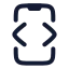Phonedevelopermode icon with stroke rounded style