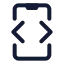Phonedevelopermode icon with stroke standard style