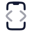 Phonedevelopermode icon with twotone rounded style