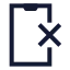 Phoneerase icon with stroke sharp style