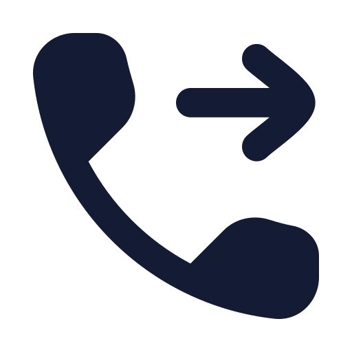 Phone Forwarded Icon in Solid Rounded style