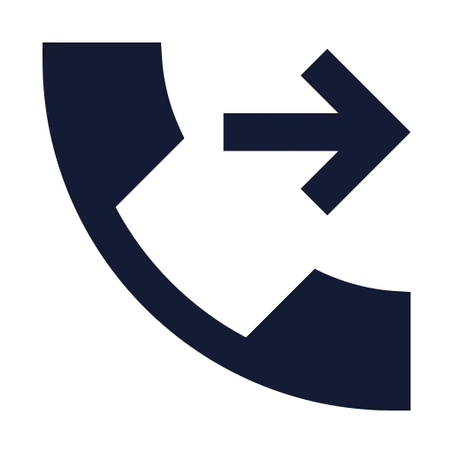 Phone Forwarded Icon in Solid Sharp style