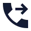 Phoneforwarded icon with solid sharp style