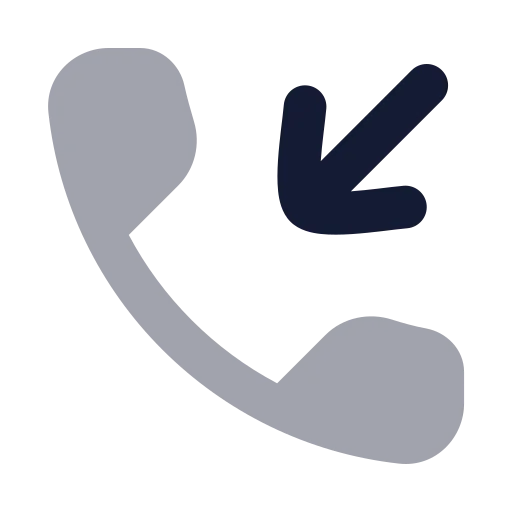Phone Incoming Icon in Bulk Rounded style