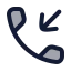 Phoneincoming icon with duotone rounded style