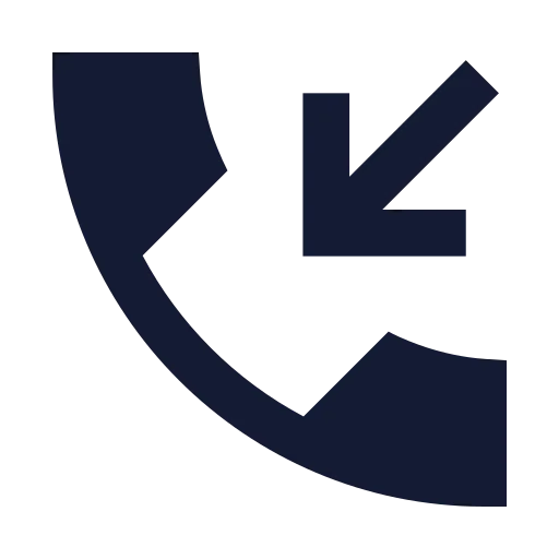 Phone Incoming Icon in Solid Sharp style