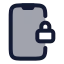 Phonelock icon with duotone rounded style