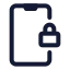 Phonelock icon with stroke standard style
