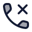 Phonemissed icon with duotone rounded style